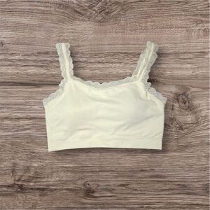 Cream Bralette with Lace Detailing | Large